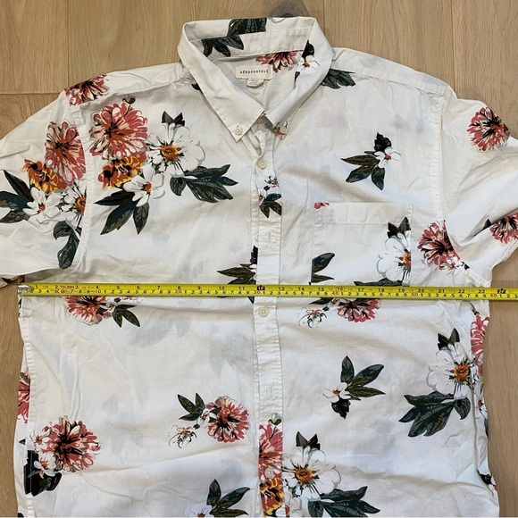 Aéropostale | Men’s White Floral Button Down Shirt 🌺 - Picture 3 of 6